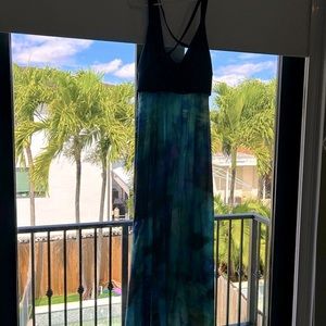 Anthropologie tie dye maxi dress Medium
